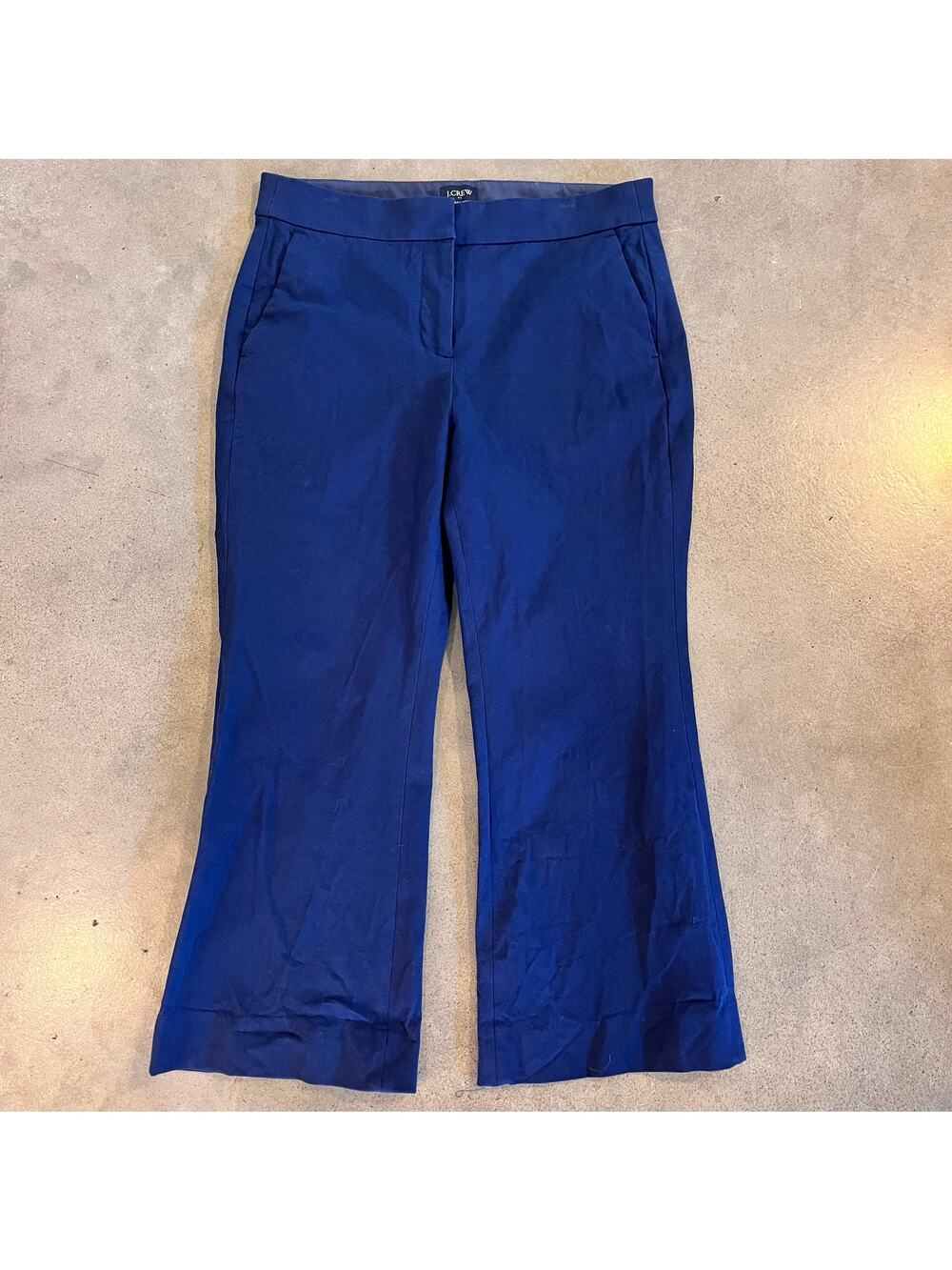 J. Crew Kelsey Pant Royal Blue Crop flare Womens 8P petite work attire bottom
